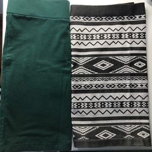 Set of 2 bodycon skirts